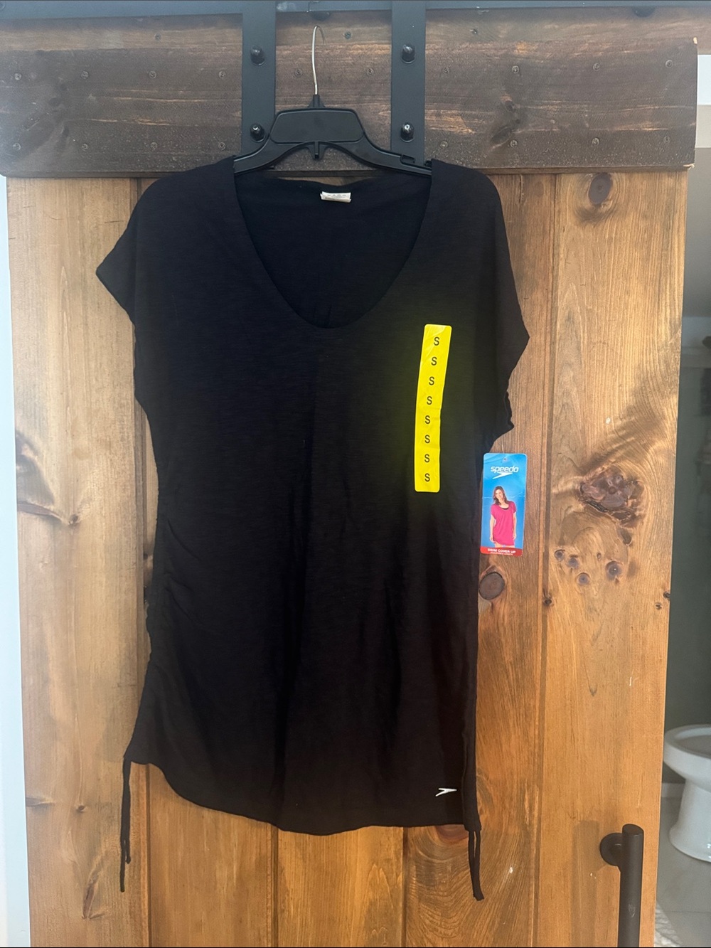Speedo Black V-Neck Side-Tie Swim Coverup